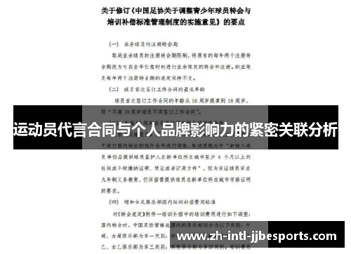 运动员代言合同与个人品牌影响力的紧密关联分析 运动员代言合同与个人品牌影响力的紧密关联分析